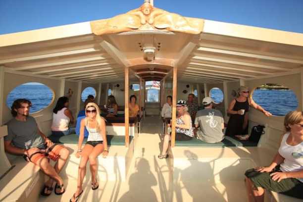 a group of people sitting at a table